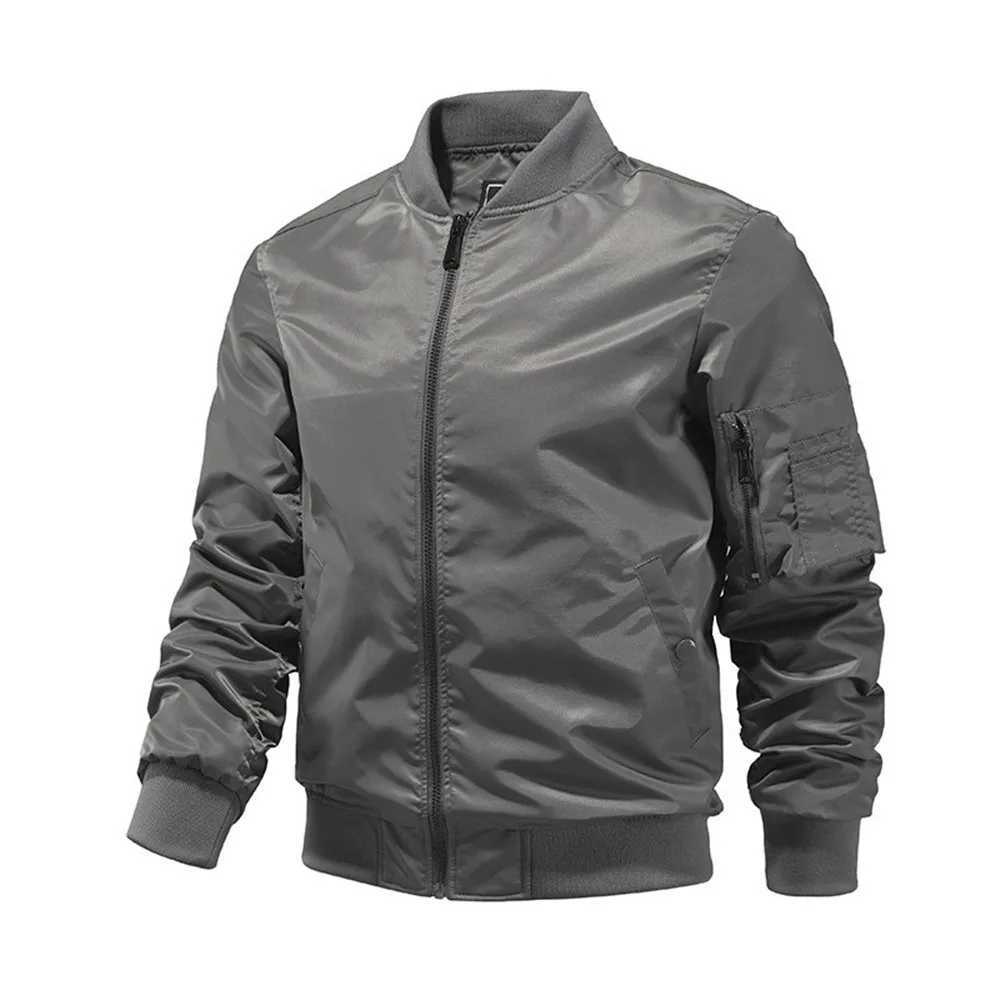 Baseball jacket mens hiking windproof military bomber jacket casual fishing jacket zipper pocket top X250213