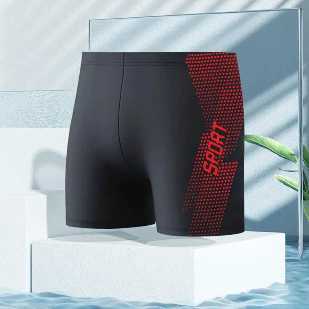 Quick-drying Swimsuit Quick Dry High Waist Mens Swimming Trunks Soft Breathable Plus Size Beach Shorts for Hot Spring Z260314