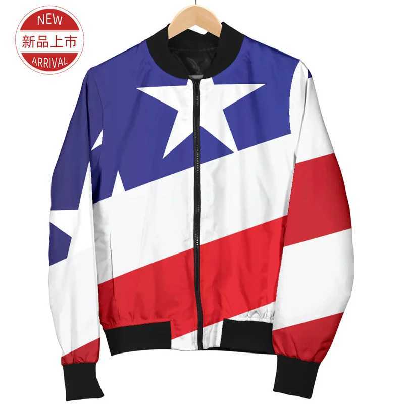 AMERICAN FLAG 3D Printing Jacket American Coat Of Arms Graphic Jackets Women Fashion Cool Streetwear Lapel Clothes Mens Clothing X250213