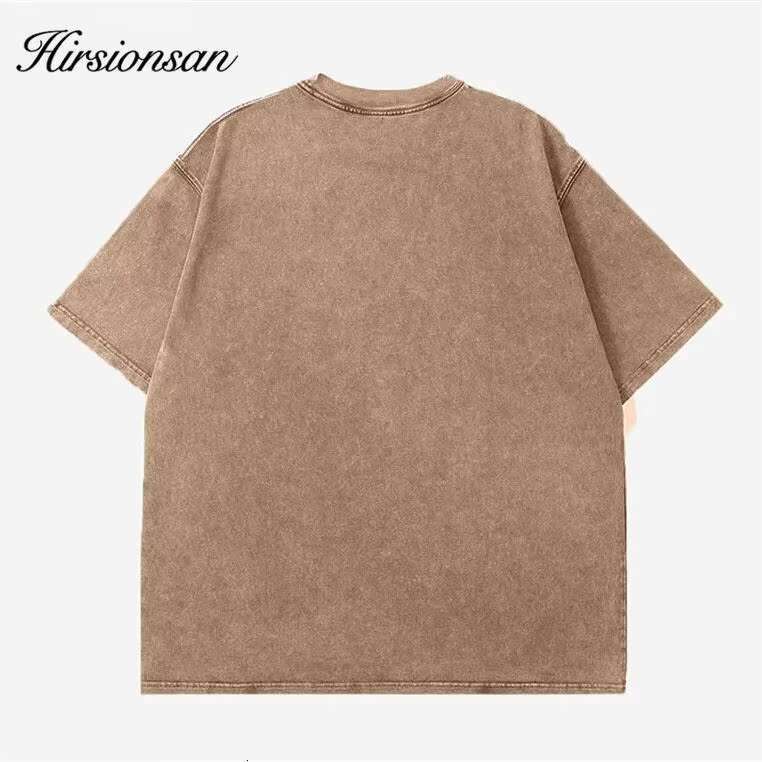 Hirsionsan Acid Washed T Shirt Women Vintage Cotton T-Shirts Streetwear Soft Mineral Tees Girl Loose Letter Print Tops Y2k