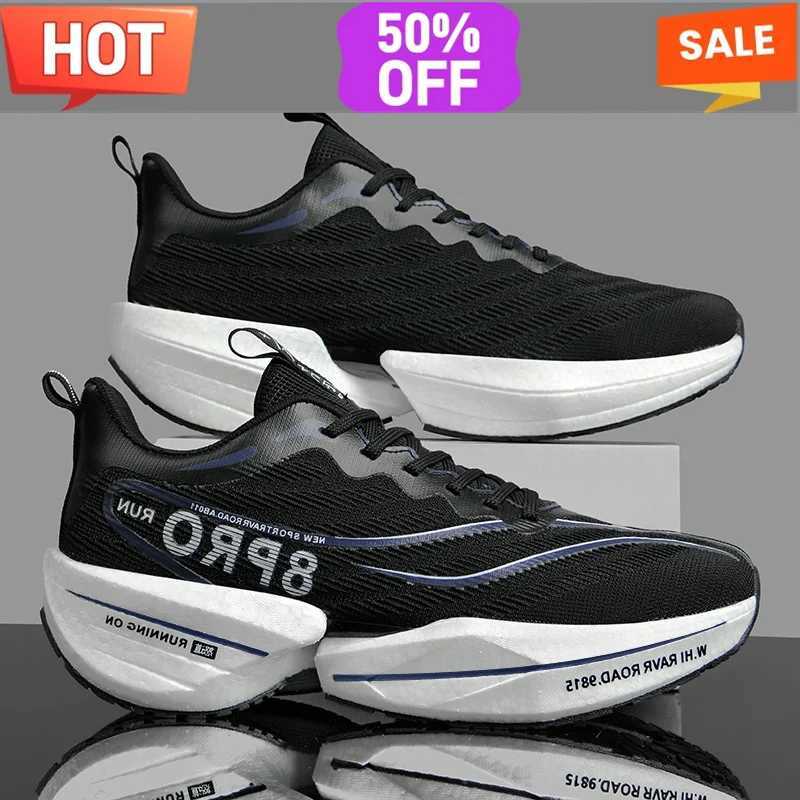Running Sports Shoes Men Casual Marathon Carbon Plate Air Cushion Ultralight Womens Comfortable Athletic Nonskid Tenis Sneakers Z250304