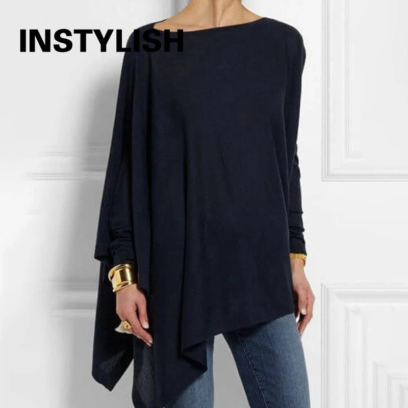 Cotton Irregular Womens Tops And Blouses Casual O Neck Long Sleeve Top Female Tunic Autumn Plus Size Women Blusas Shirts 250211