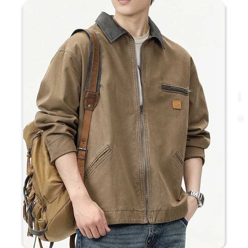 Mens fashion brand cleaning old American retro goods jacket high-end fashion jacket X250213