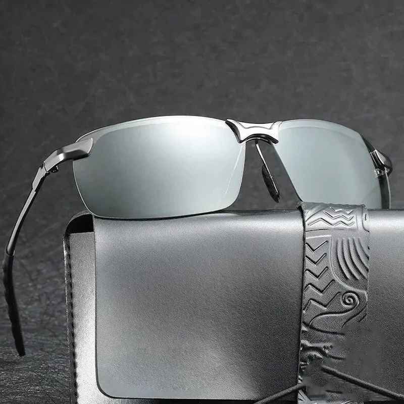 Men Photochromic Polarized Sunglasses Driving Fishing Chameleon Glasses Change Color Sun Glasses Day Night Vision UV400 Eyewear CB CAVALLO BIANCO