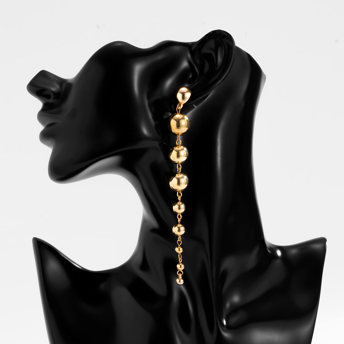 Female fashion Personalized Geometry Trendy Size Bead Earrings Metal Beads designer New Ear Accessories