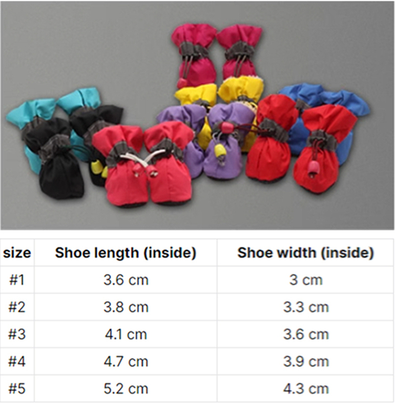 Dog Shoes for Winter, Dog Boots Paw Protectors, Fleece Warm Snow Booties for Puppy with Reflective Strip Waterproof Non-slip Rubber Sole for Small Med