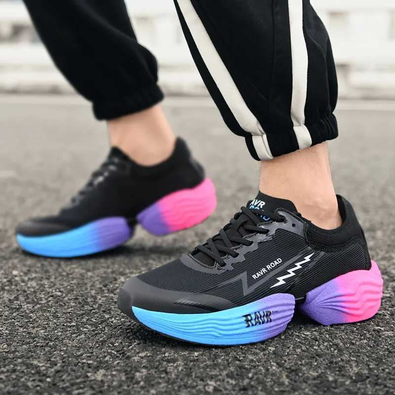 Air Cushion Mens Sports Running Shoes Casual Marathon Carbon Plate Breathable Ultralight Womens Comfort Athletic Sneakers Tenis Z250225
