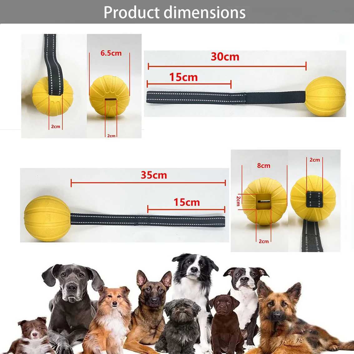 Dog Toy Balls On A Rope For Small Medium Large Dogs Chewers Durable Interactive Ball For Training Dogs Eva Foam Ball Floats Y250705