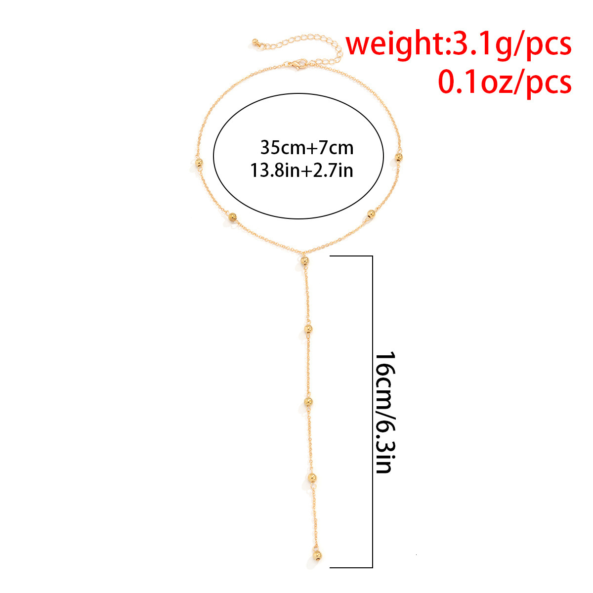 fashion Jewelry cool and elegant long tassel chain geometric collar versatile metal niche necklace