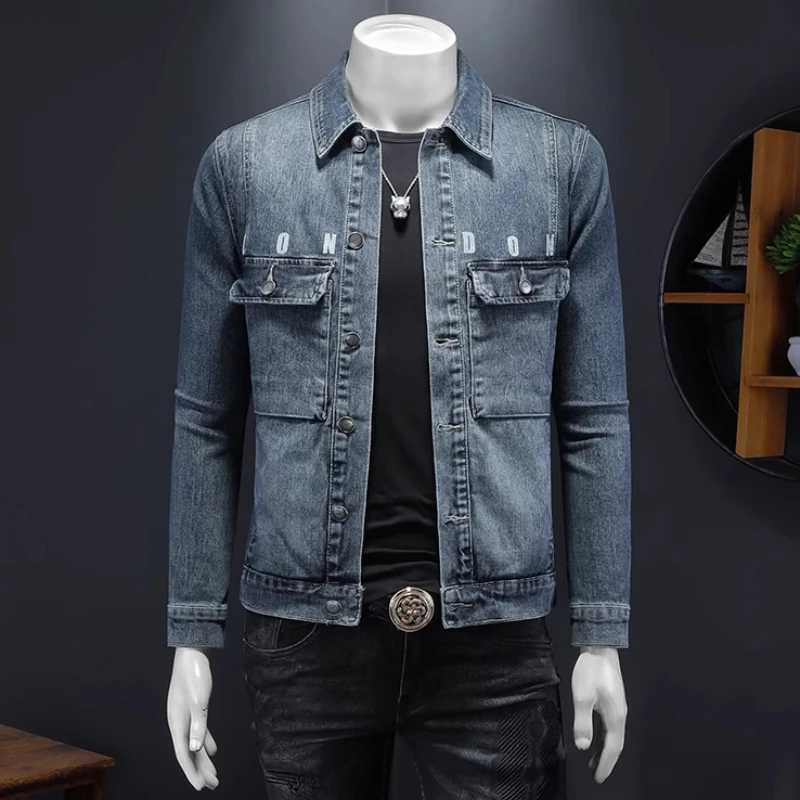 Spring 2025 mens casual denim jacket fashion casual washing denim jacket social street clothing workwear jacket mens clothing X250213