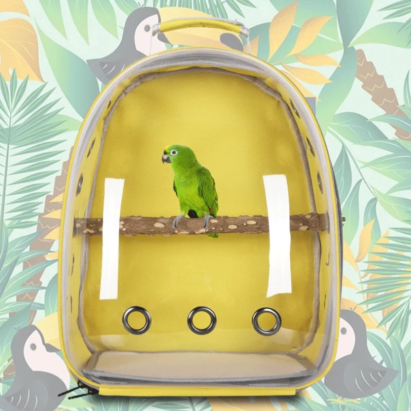 Bird Bag Parrot Carrying Bag Portable Pet Backpack for Parakeet Cockatiel Bunny Travel Transparent Pet Bird Cage 250206
