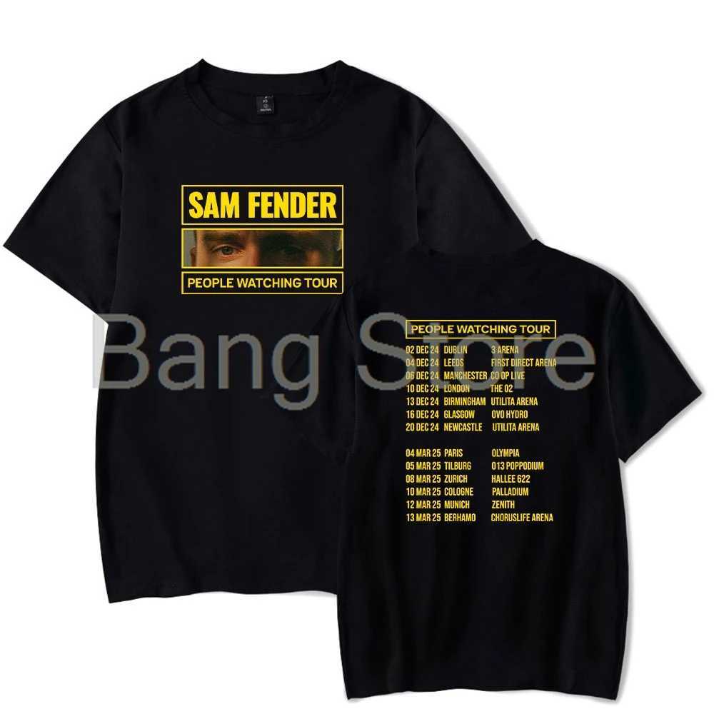 Sam Fender People Watching Tour Short Slve T Women Men Crewneck Fashion Unisex T-shirt X250213