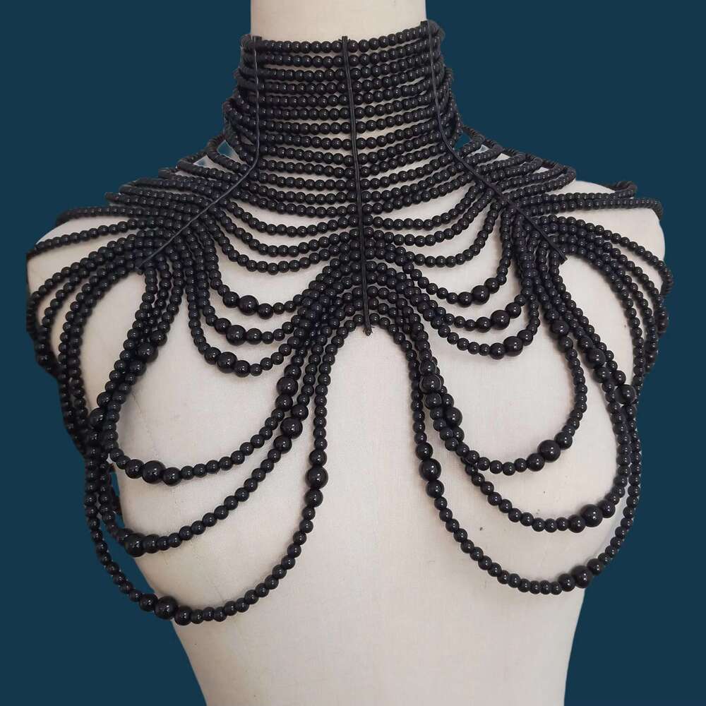 Hand-Woven Body Chain Pearl Shawl Fashion Bra Performance Clothing Accessories Wear Body Jewelry