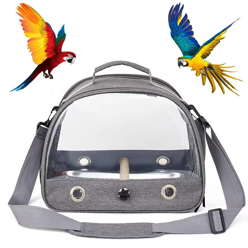Bird Travel Portable Transport Bird Cage With Stainless Steel Tray Small Pet Multi-functional Parrot Bird Bag Outdoor 250206