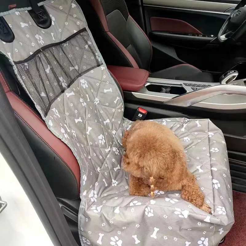 Dog Car Seat Covers Pet Car Basket Co-pilot Cat Safety Seat Litter Pet Dog Waterproof Dirt-proof and Bite-proof Car Cushion Car Seat Artifact H250211