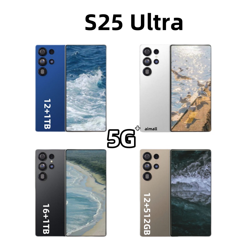S25 Ultra 7.3inch 5G Téléphones cellulaires déverrouiller l'écran de lecture tactile S24 Phone mobile Warehousee Android Smartphone Camera Téléph