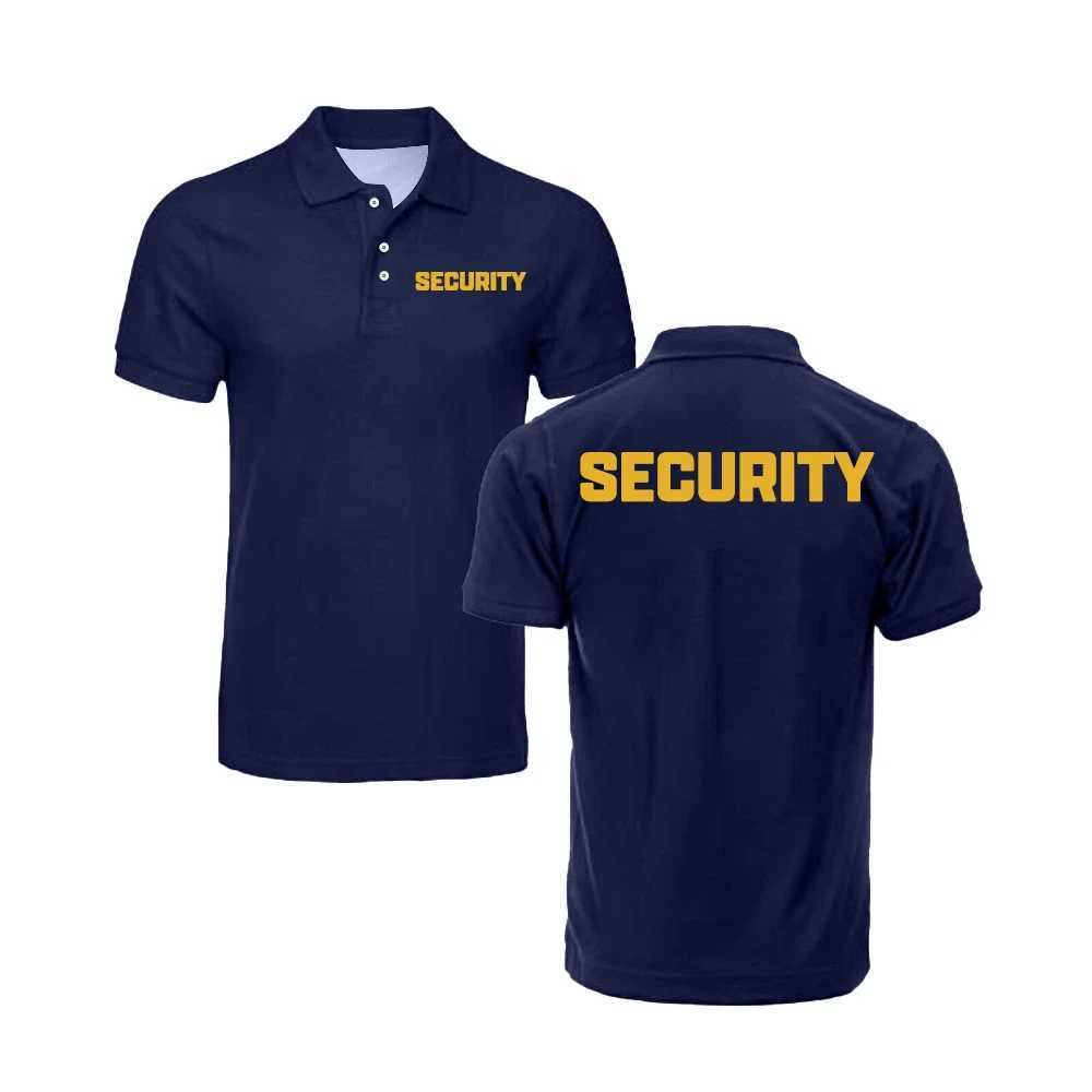 Classic Security Officer Mens Solid Color Custom Polo Shirt Casual Polyester Lightweight Soft Work Uniform Bulk Tops X250213