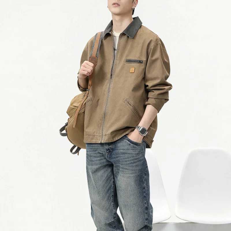 Mens fashion brand cleaning old American retro goods jacket high-end fashion jacket X250213