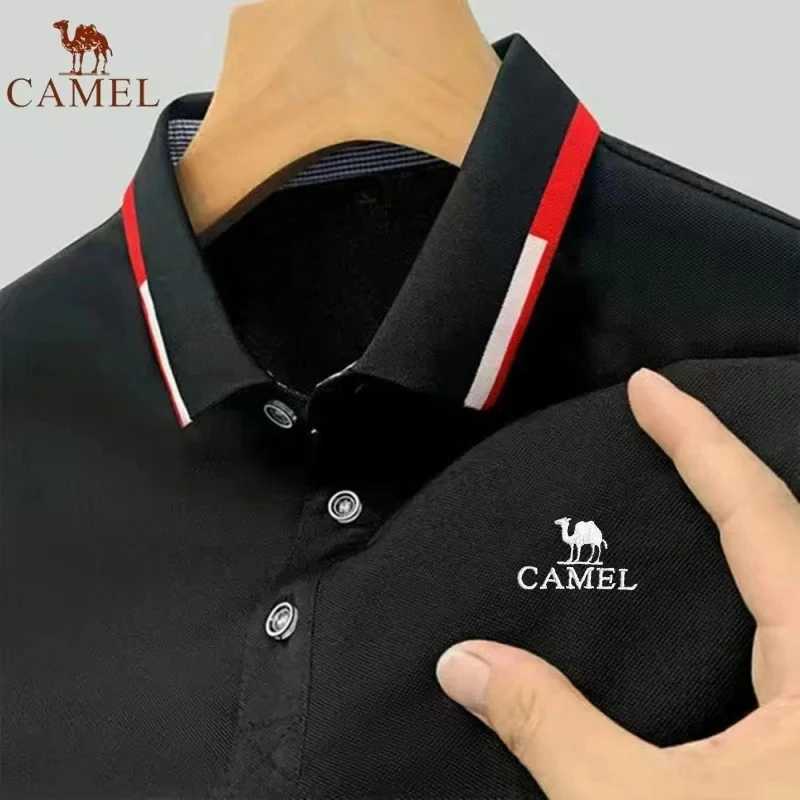 Mens tight fitting short sleeved polo shirt comfortable and breathable T-shirt high-quality and fashionable casual brand summer new style X250213