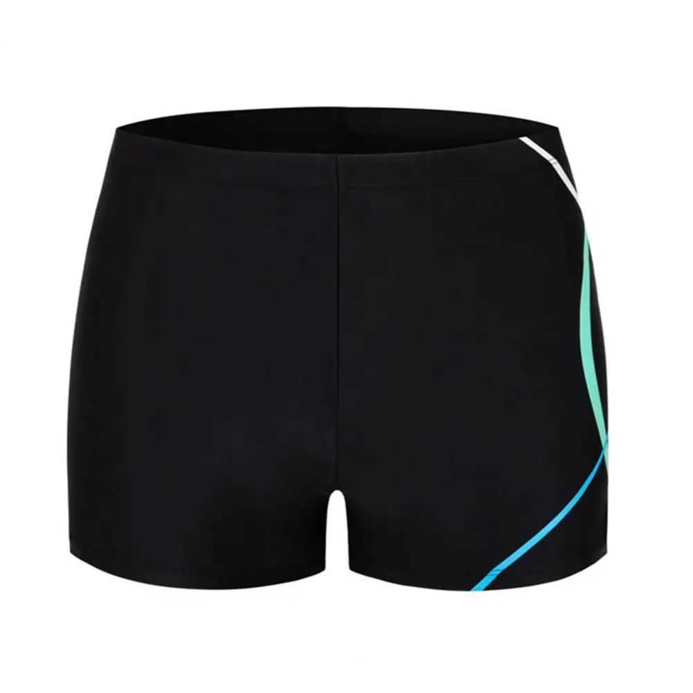 Mens Shorts Elastic Slim Fit Printed Mid Waist Bathing Boxers Surfing Water Sports Swimming Trunks Swimwear Z260314