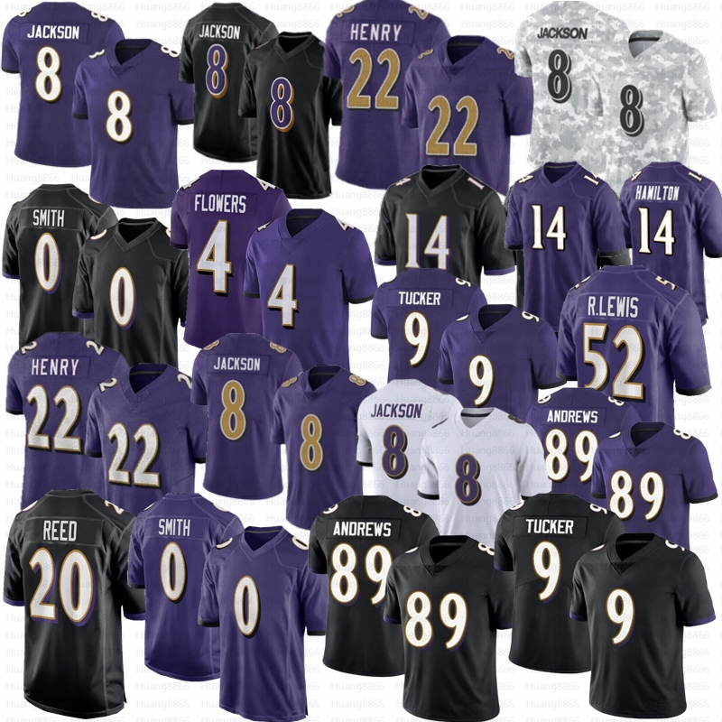 Derrick Henry Lamar Jackson Football Jersey Roquan Smith Zay Flowers Hamilton Malaki Starks Mark Andrews Wiggins Ray Lewis Reed Madubuike Likely Bateman Alexander
