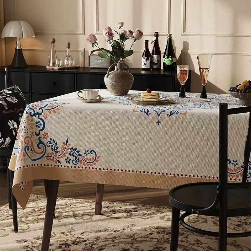 2025 French Retro Light Premium Sense Waterproond Atmosphere Tablecloth