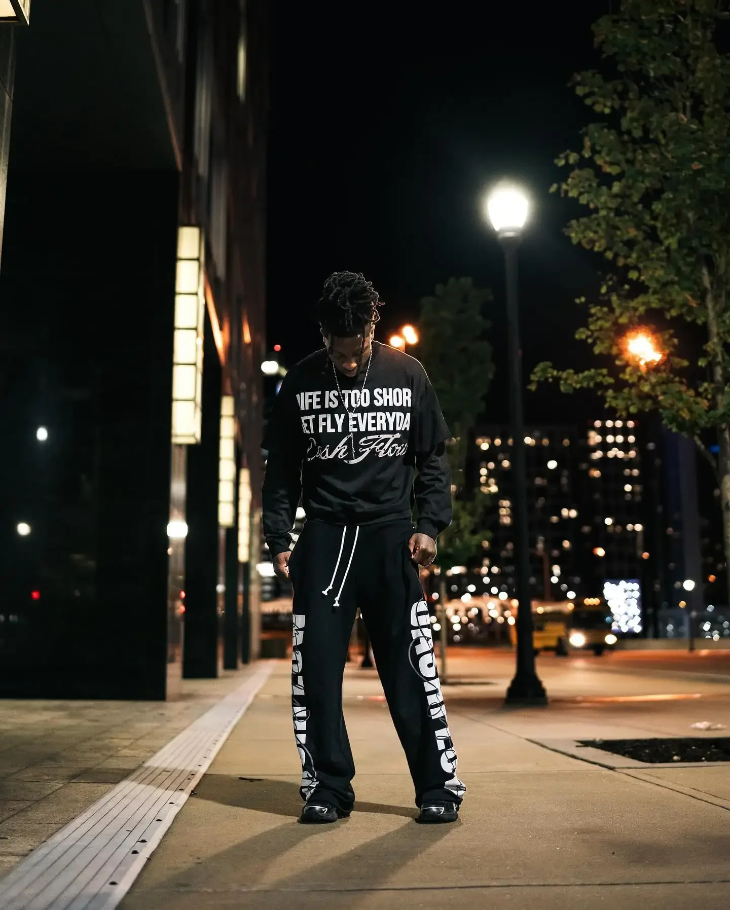 T Shirt Y2K Clothes Hip Hop Letters Retro Double Layer Rhinestone Oversized TShirt Men Women Round Neck Cotton Long Sleeve Tops 250206