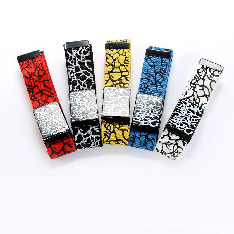 Fashion Pop Print Street Dance Graffiti Casual Mens and Womens Clothes Couple Canvas Belt 250114