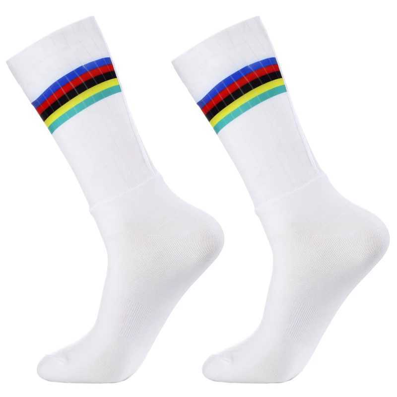 Pro Team Aero Cycling Socks Anti Slip Silicone Road 2025 New Bike Socks Men Sport Calcetines CiclismoXJ250213
