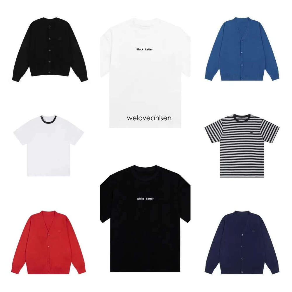 Acnes Studios Shirt Designer T Shirts Mens Womens T-Shirts Loose Tees Tops Man Casual Shirt Streetwear Shorts Sleeve Polos Tshirts Size S-Xl 997