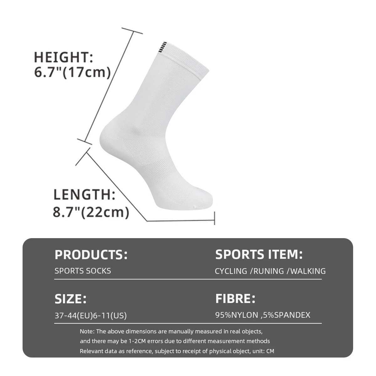 4 Pairs of Men and Womens Compression Sports Socks for Running Cycling Climbing Walking and HikingXJ250213
