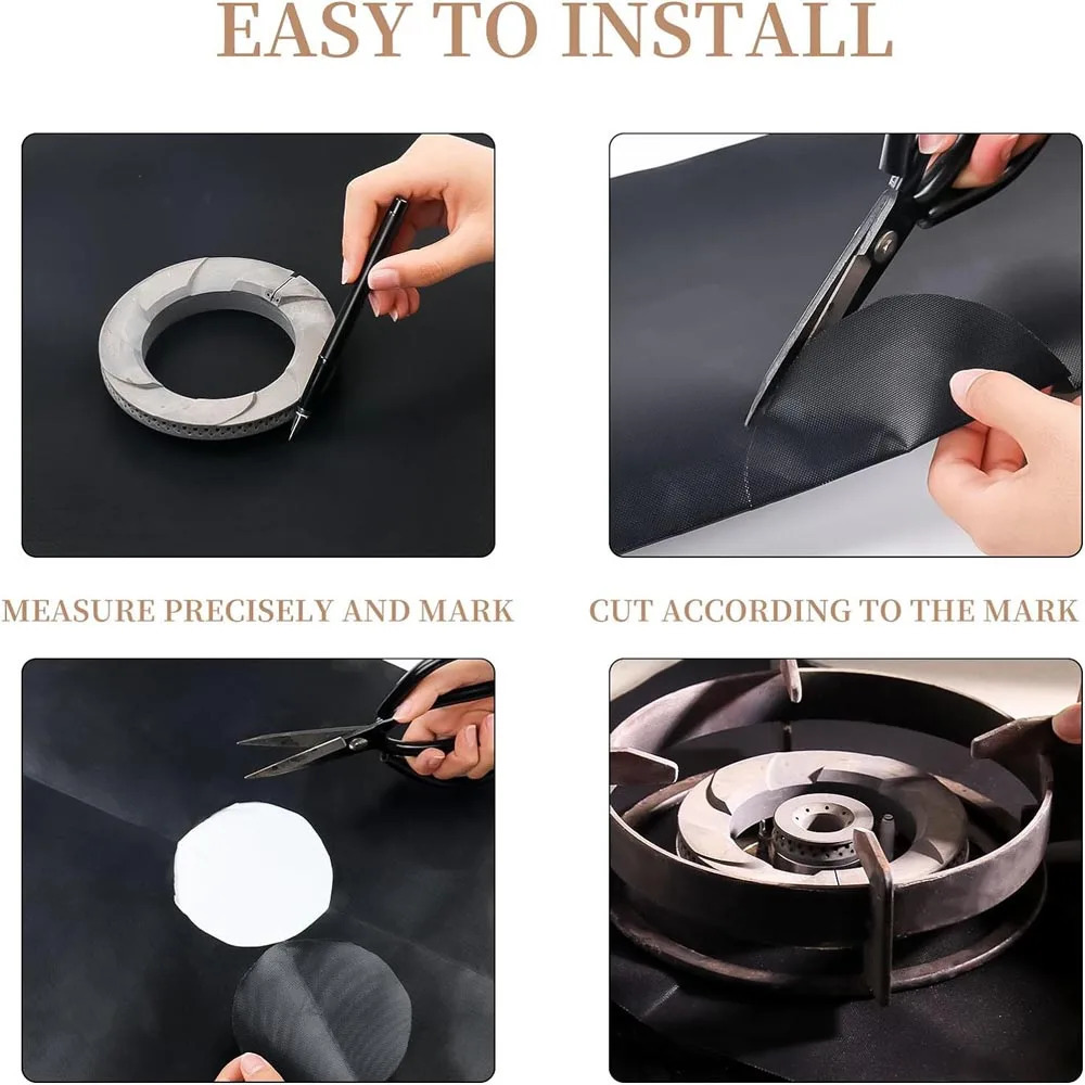 Oven Liners for Bottom of Electric Gas Oven Reusable Non-Stick Protector Mat Heat Resistant Grill Mats 33X40cm 250213