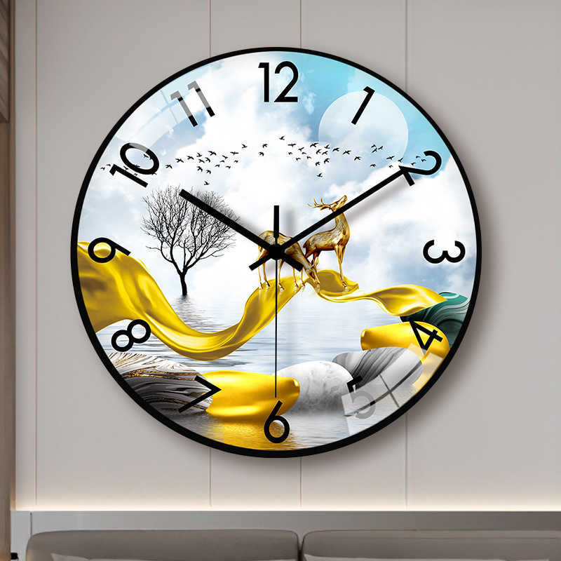 8 inch 20cm light luxury wall clock Home living room Modern simple clock wall silent fashion clock W240806