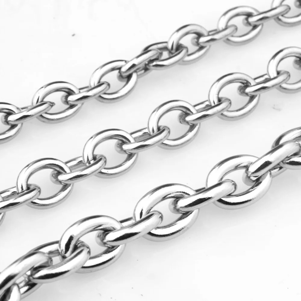 7-40 Huge Jewelry Mens 316L Stainless Steel Silver Color Big O Link Chain Necklace High Quality 8111315mm Not Fades 250212