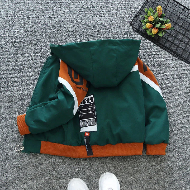 Casual Windbreakers Jackets Spring Autumn Boys Hooded Outerwear Children Clothes Teenagers Long Sleeve Coats Big Kids Waterproof 250121