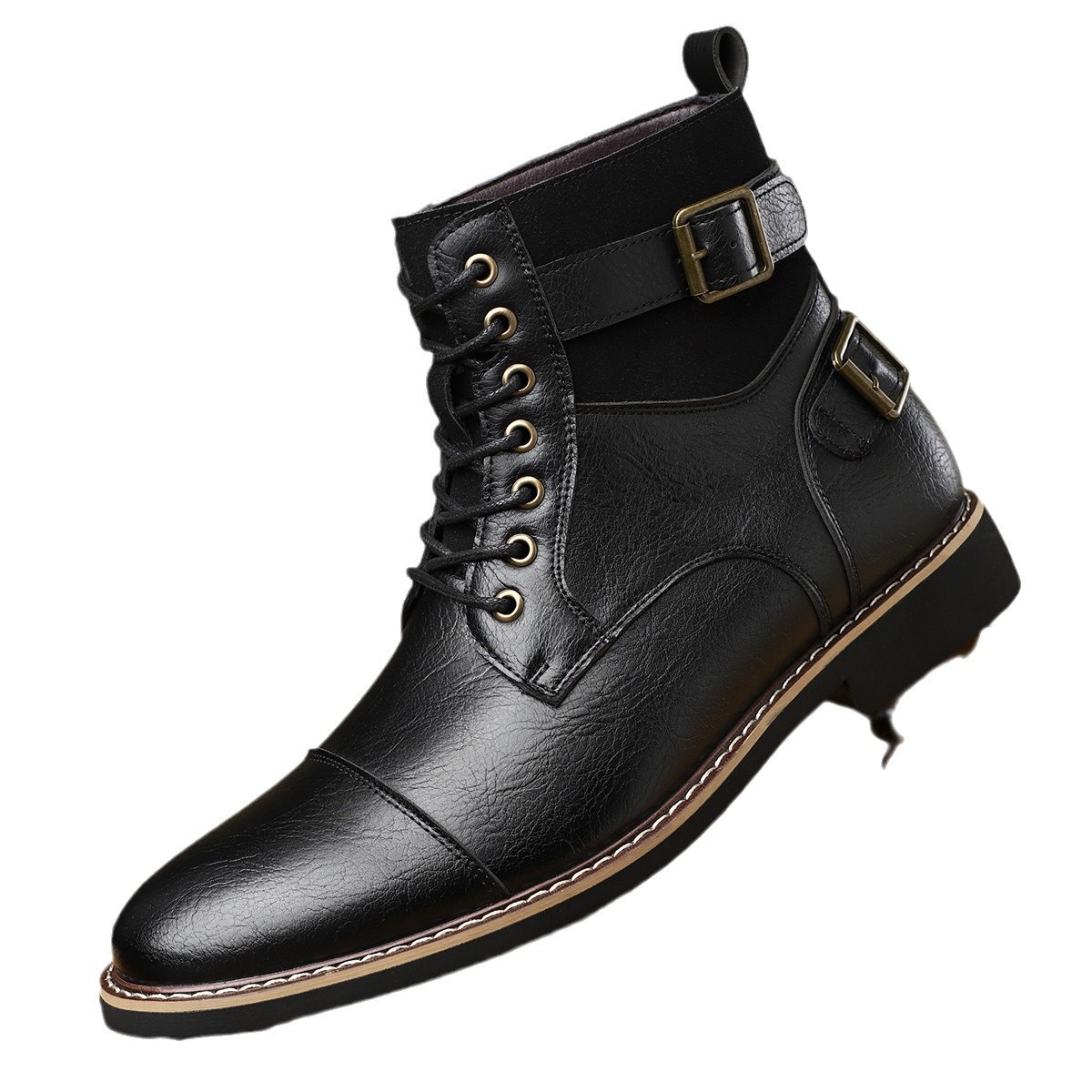 Quality Men Leather Autumn Winter High Top Shoes Business Casual New British Ankle Boots Big Size 7.5-13 240828
