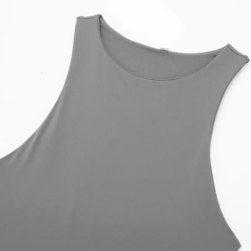 TRAF Knitted Bodysuit Autumn Tank Top Ladies Fashion Casual Sexy Sleeveless White Grey Black Body Clothes Woman 250211