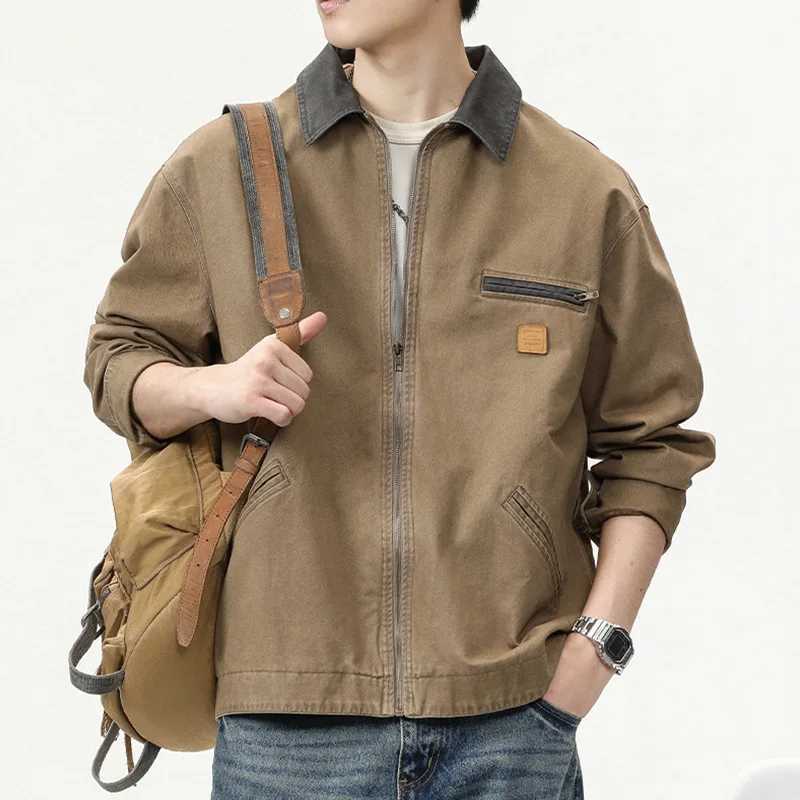 Mens fashion brand cleaning old American retro goods jacket high-end fashion jacket X250213