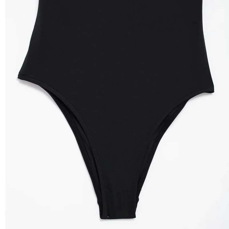 TRAF Sexy Body Woman Off Shoulder Black Bodysuit Women Strapless Bodycon Corset Backless Brown Beach Swimsuit 250211