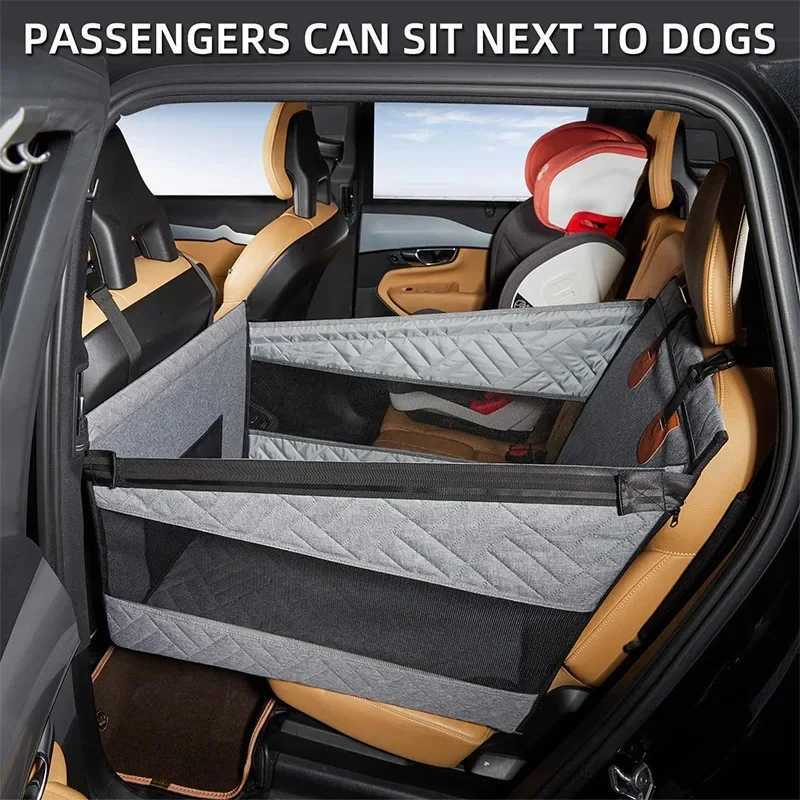Others Dog Carrier Dog Car Seat for Small To Large Dogs Pet Nest Back Seat Extender for Car Back Seat Waterproof Dog Hammock with Mesh Pocket H250213
