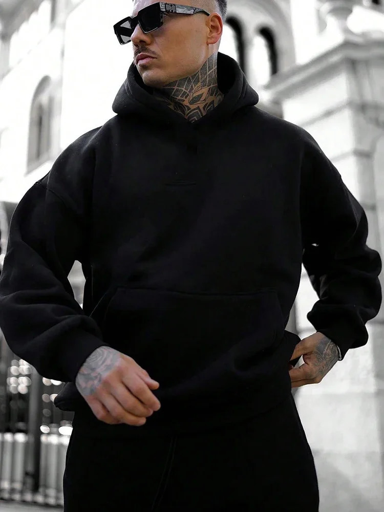 Autumn and Winter Fashion English Letter Printed Hoodie 100% Cotton High Quality Mens Casual Sports and Fitness Clothing 250213