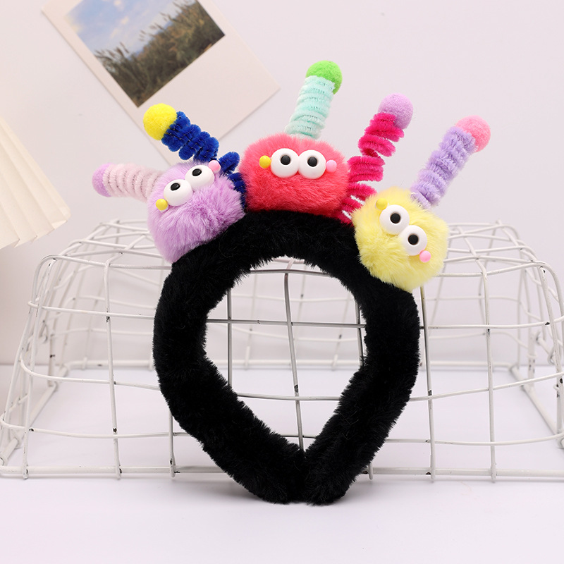 Korean Style Cute Fluffy Hair Accessory - Funny Ugly Plush Headband for Voluminous Washing Tresses
