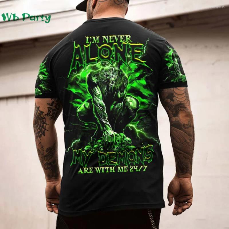 Men's T Shirts Skull Pattern Back Print Clothes Men Graphic Tees Summer Designer Short Sleeve Tee