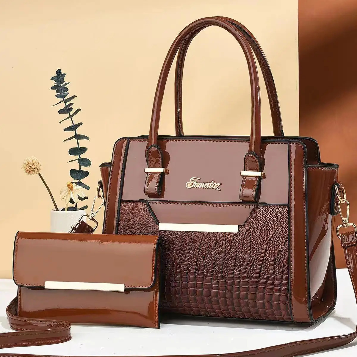 High quality womens one shoulder trendy tote bag womens large capacity patterned mother and child bag 250207