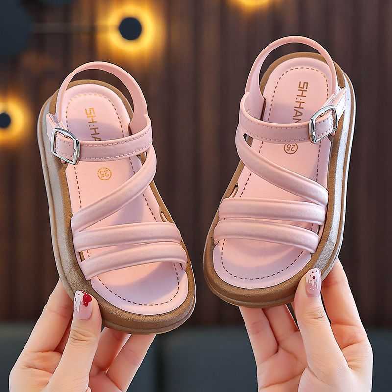 Sandals Childrens and girls sandals with exposed toes summer new fashion Korean version princess student cute and versatile Western style sandals H250