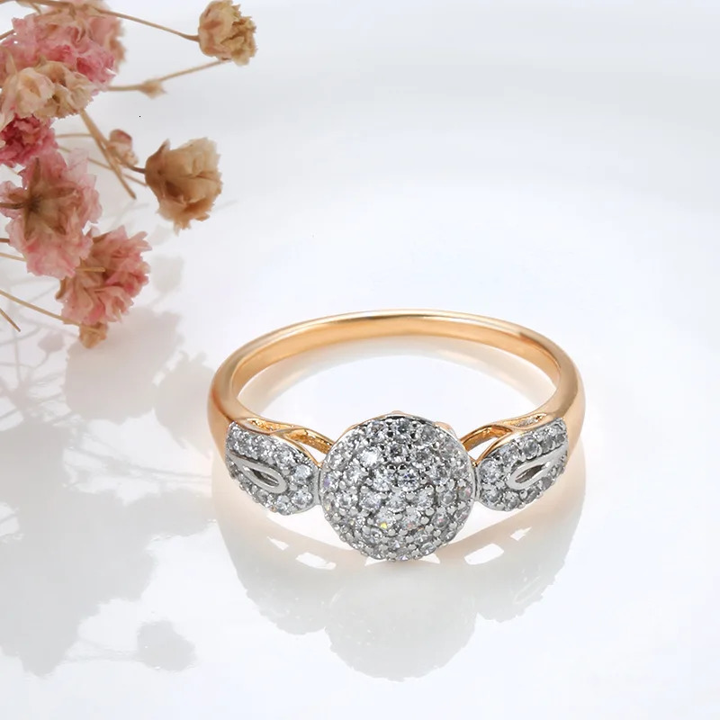 Womens Wedding Ring Elegant and 18k Rose Gold Original Jewelry Austrian Crystal Gift Anillos de para mujer oro 18k 250109