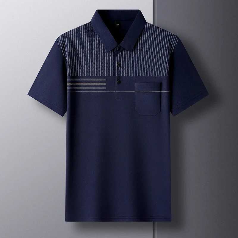 Mens Comfortable Breathable Fashion Versatile New Summer Cool True Pocket POLO Shirt Short Sleeve X250213
