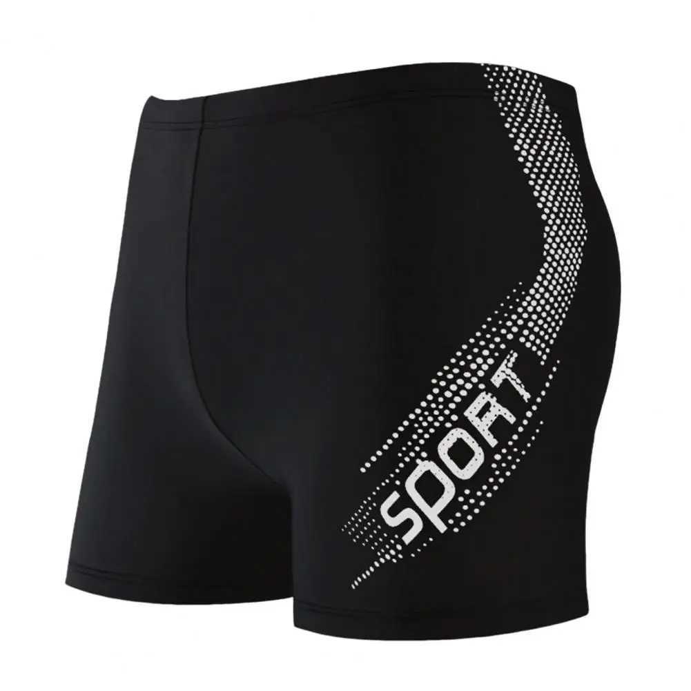 Fashion Men Plus Size Swimming Trunks Elastic Waistband Slim Fit Male Printing Bathing Suit Shorts Z260313