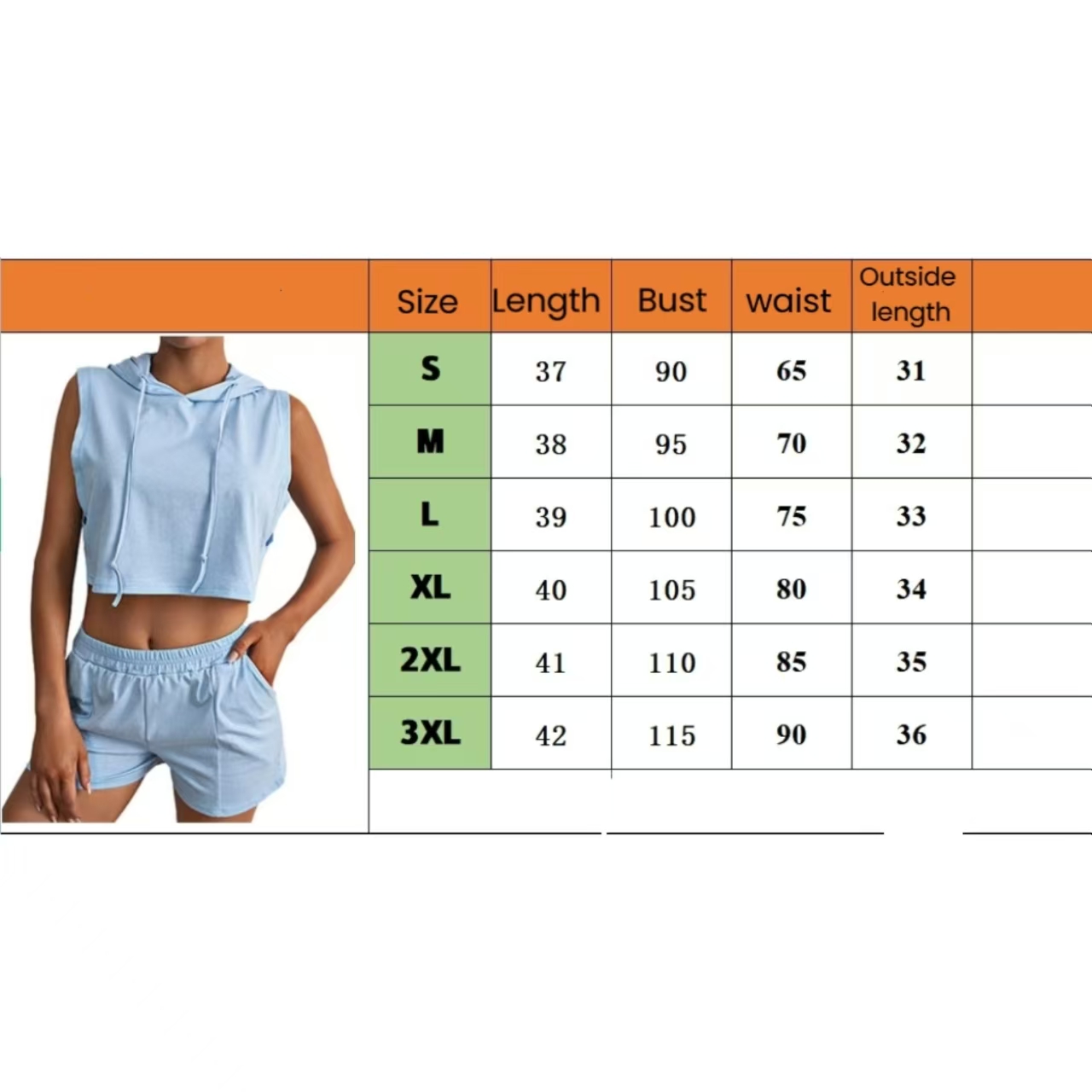 a2304 Women Sports Hooded Tank Suit Yoga Jogging Two Piece Set Summer Sleeveless Fitness Sweatshirt Workout Hoodie Shorts Jogger Suit Gym Tracksuit