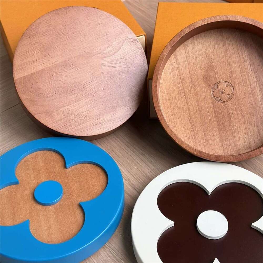 Light high-end solid wood circular box, jewelry, entrance key, change storage tray, decorative ornaments, gift giving